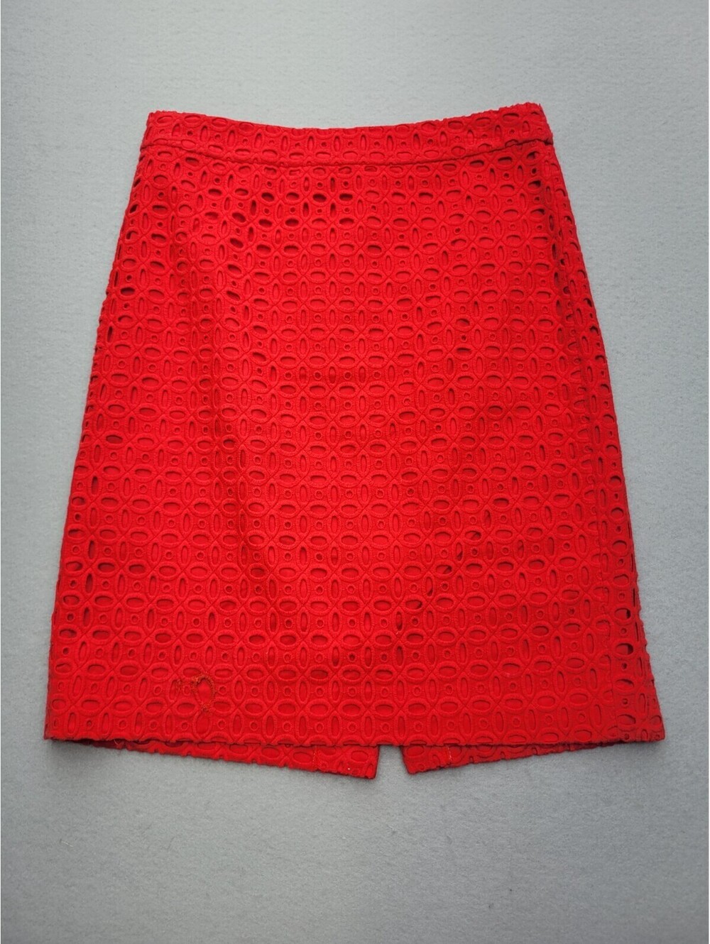 J.Crew Women's Skirt Size 2 Red Mini Pencil Lace Knit